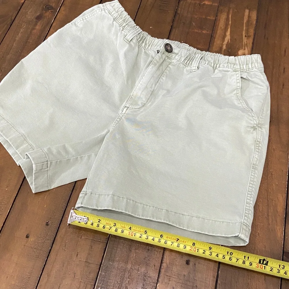 Chubbies Mens Stretch Twill Elastic Waist Shorts Sage Green Size Medium 5.5